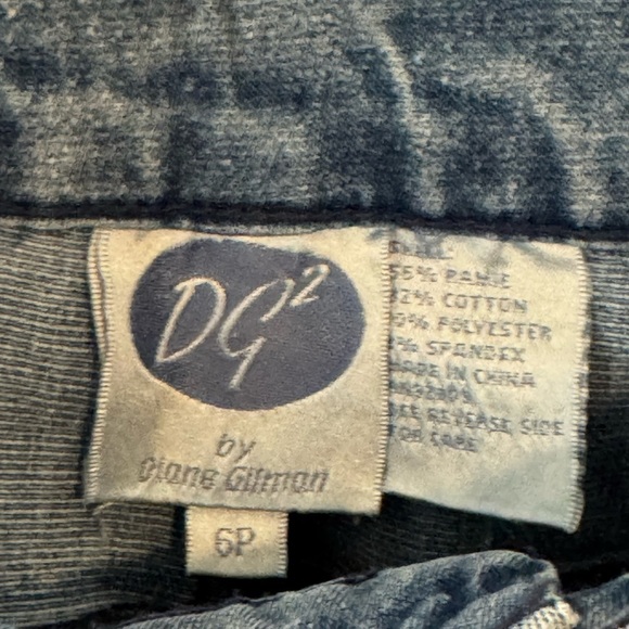 DG2 by Diane Gilman Blue Flare Jeans with Rhinestone Embellishments - Picture 5 of 7